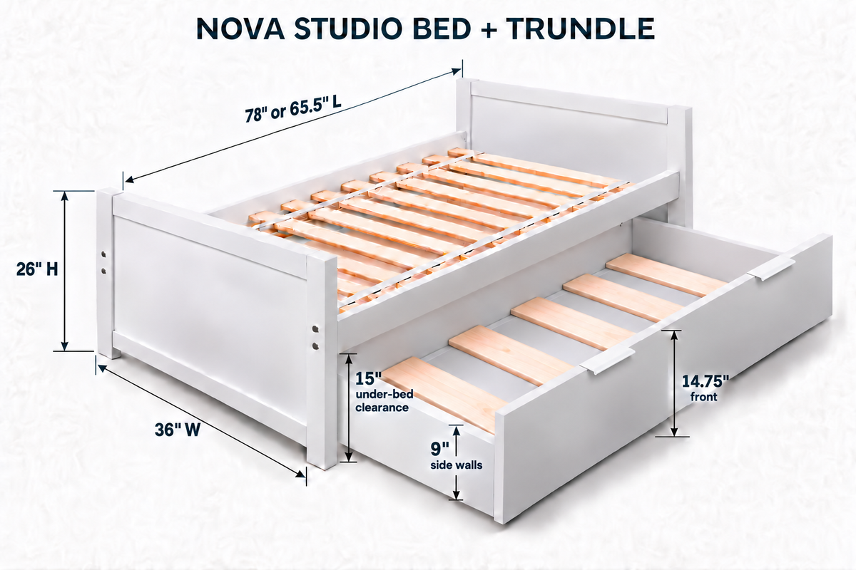 NOVA Studio Bed + Trundle