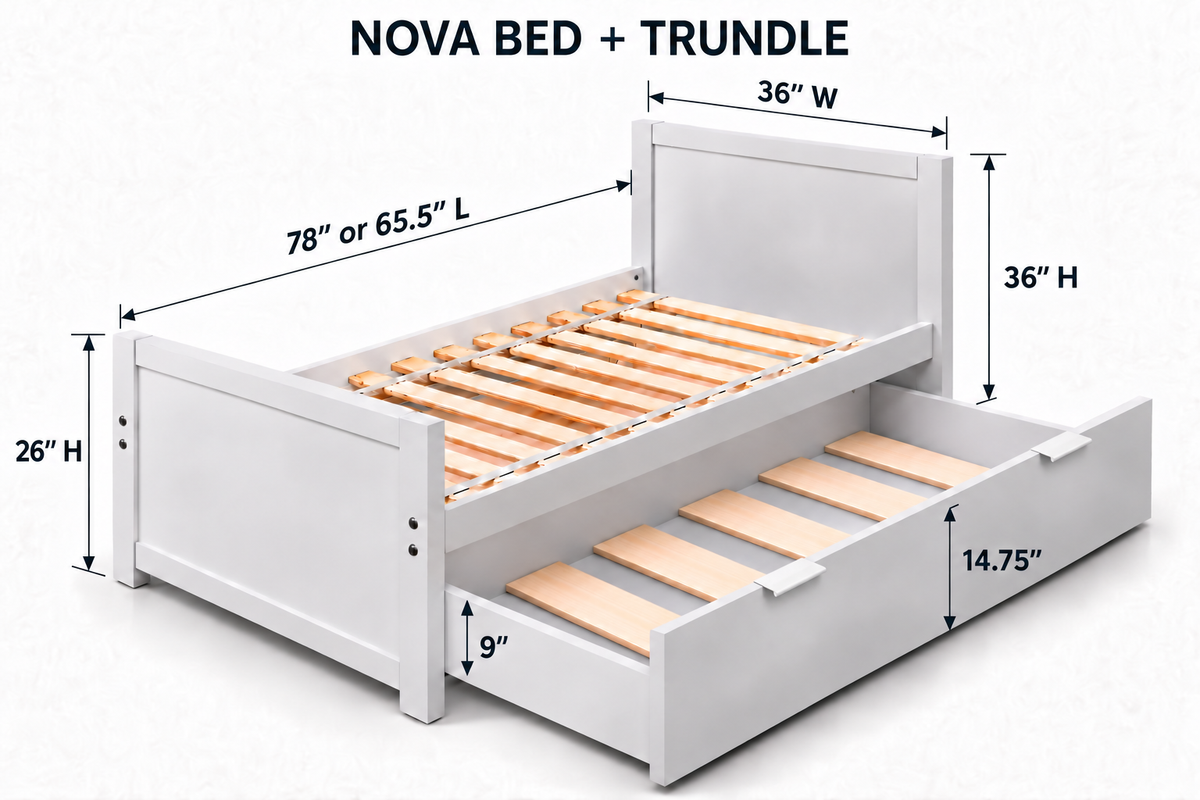 NOVA Kids' Bed + Trundle