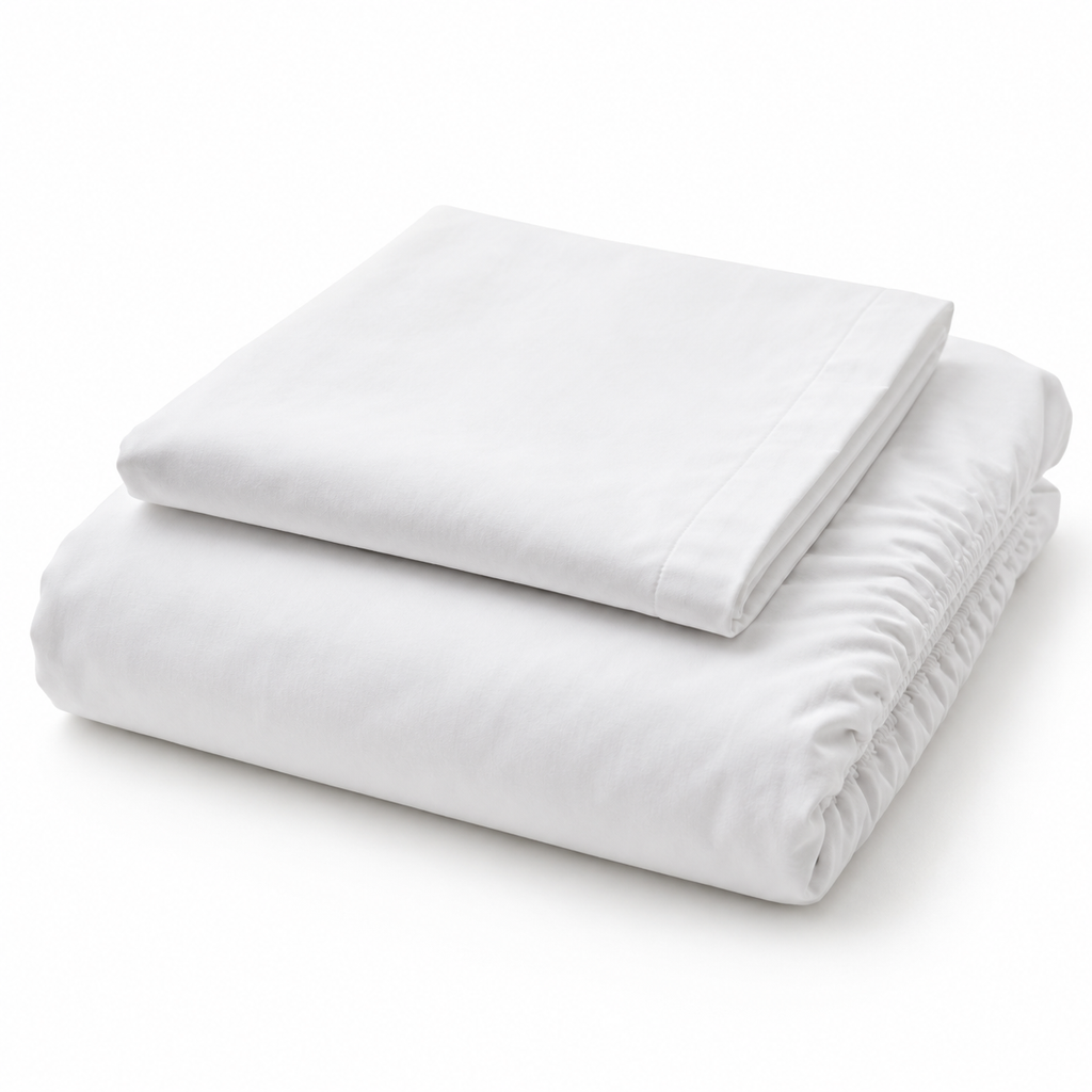 Essential Cotton Fitted Sheet — White