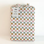 Colorful Sage Checker 3-piece bedding set with duvet cover and pillowcase
