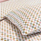 Colorful checker pillowcase for bedding set