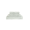 Sage Checker 3-piece bedding set with duvet cover, fitted sheet, and pillowcase in soft cotton