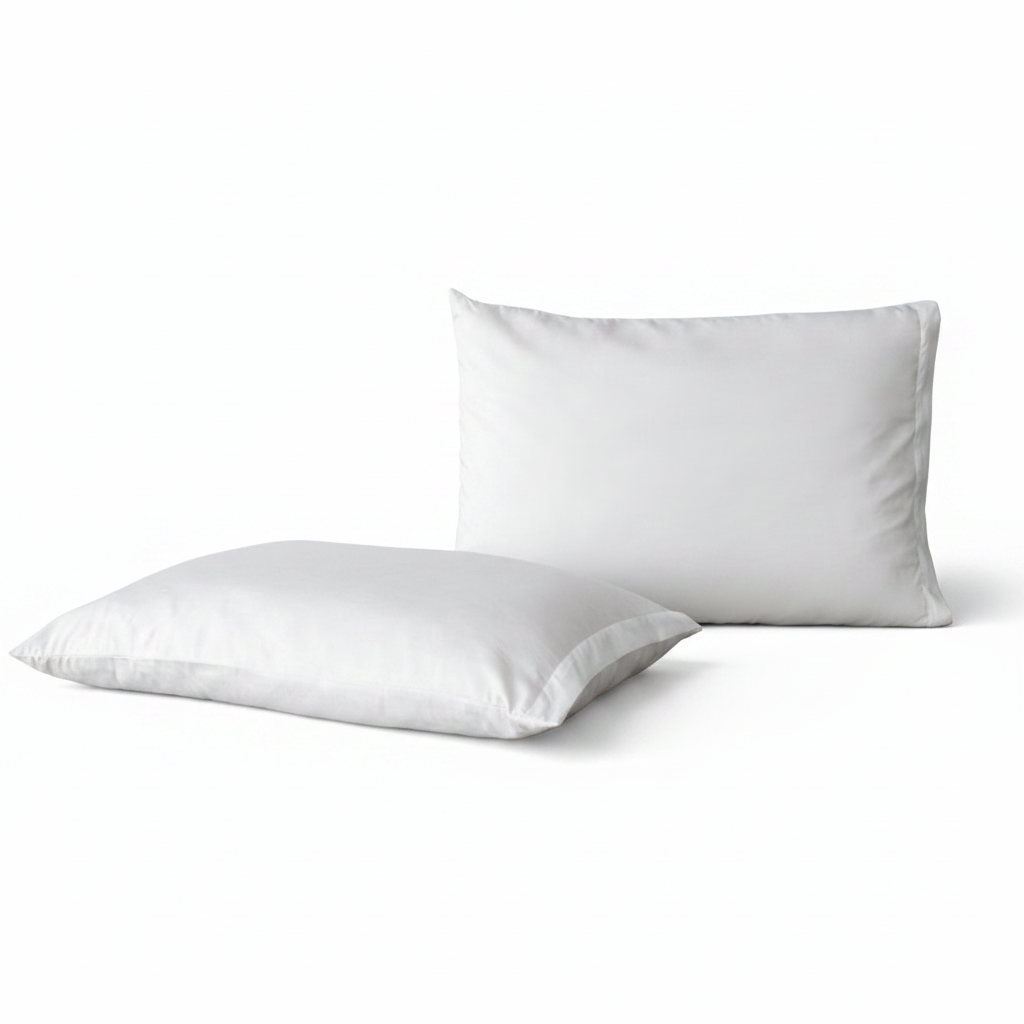 Premium Feather+Down Pillow with soft 233T cotton shell filled with 95% duck feather and 5% down for responsive support