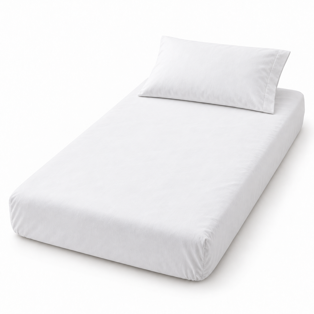 Essential Cotton Fitted Sheet — White